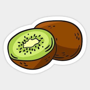 Fun Kiwi Illustration Sticker